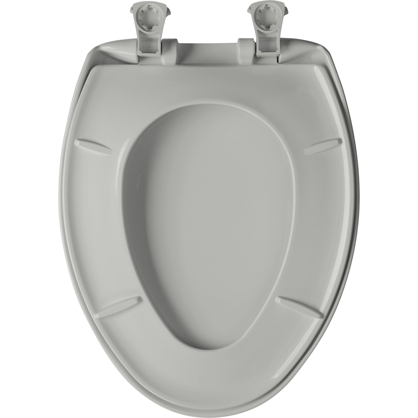 Bemis 1200SLOWT Classic Colors® Elongated Plastic Toilet Seat Featuring Stay·Tite® Seat Fastening System™, Whisper·Close®, and Easy·Clean® - Ice Grey