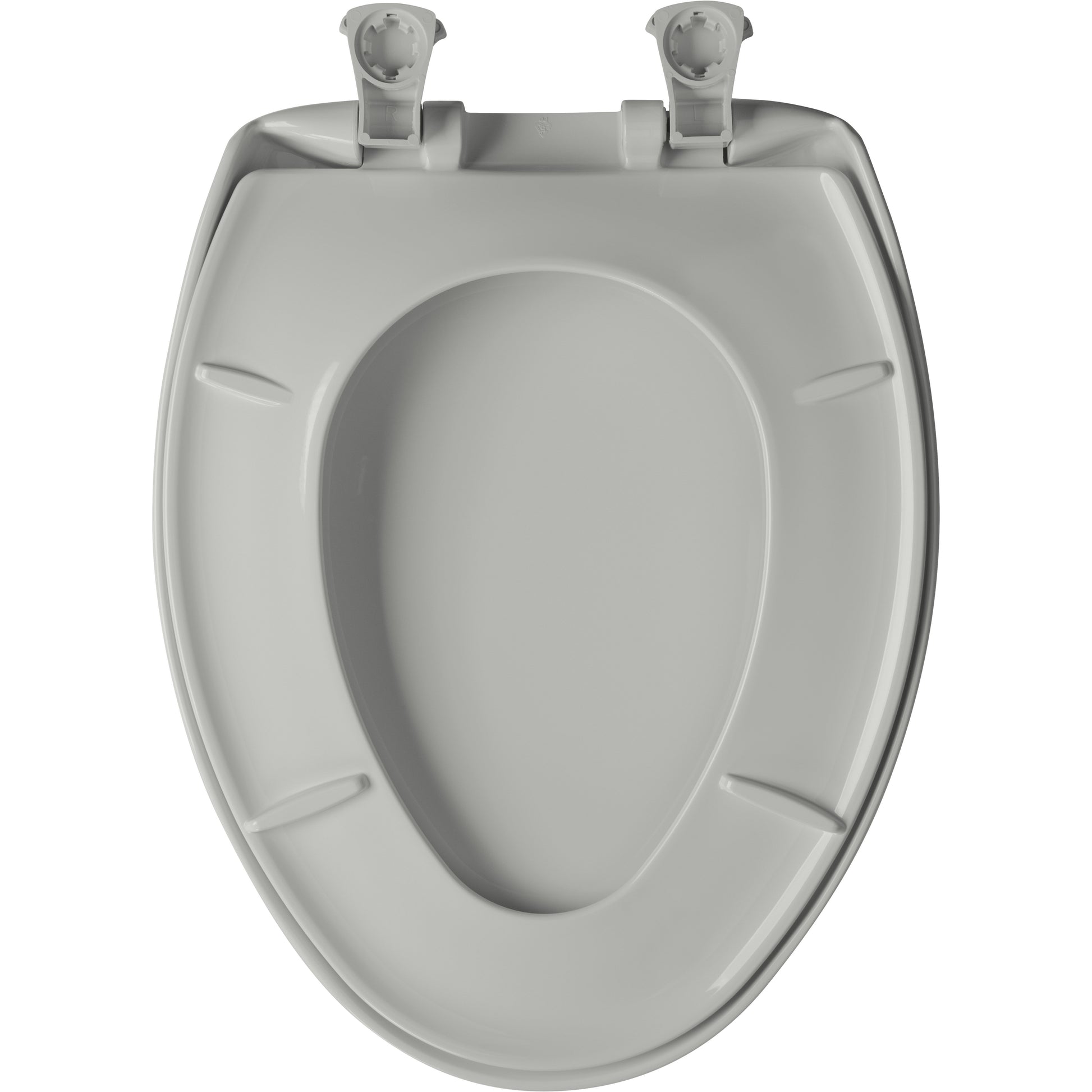 Bemis 1200SLOWT Classic Colors® Elongated Plastic Toilet Seat Featuring Stay·Tite® Seat Fastening System™, Whisper·Close®, and Easy·Clean® - Ice Grey