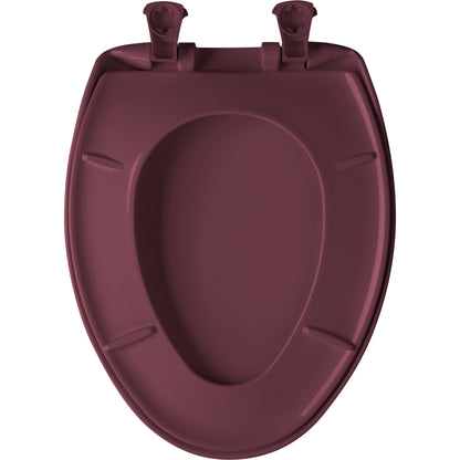 Bemis 1200SLOWT Classic Colors® Elongated Plastic Toilet Seat Featuring Stay·Tite® Seat Fastening System™, Whisper·Close®, and Easy·Clean® - Loganberry