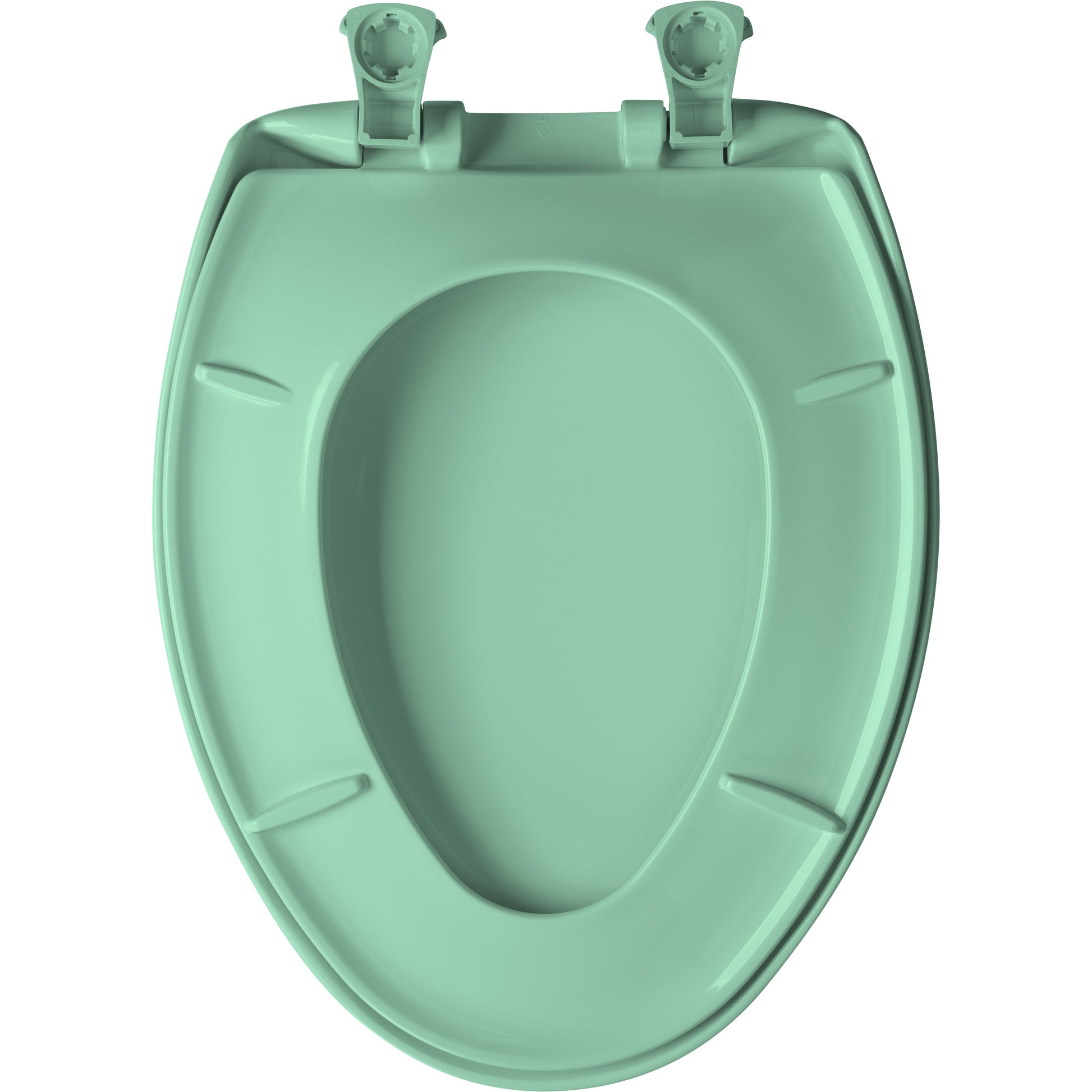 Bemis 1200SLOWT Classic Colors® Elongated Plastic Toilet Seat Featuring Stay·Tite® Seat Fastening System™, Whisper·Close®, and Easy·Clean® - Ming Green