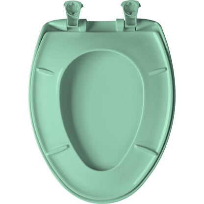 Bemis 1200SLOWT Classic Colors® Elongated Plastic Toilet Seat Featuring Stay·Tite® Seat Fastening System™, Whisper·Close®, and Easy·Clean® - Ming Green