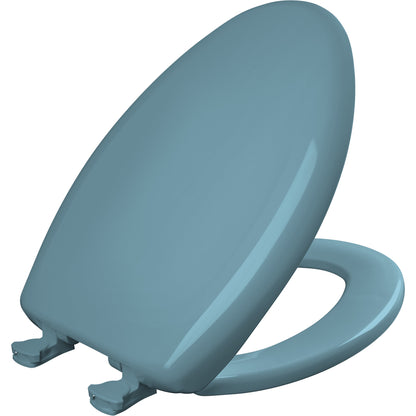 Bemis 1200SLOWT Classic Colors® Elongated Plastic Toilet Seat Featuring Stay·Tite® Seat Fastening System™, Whisper·Close®, and Easy·Clean® - Regency Blue
