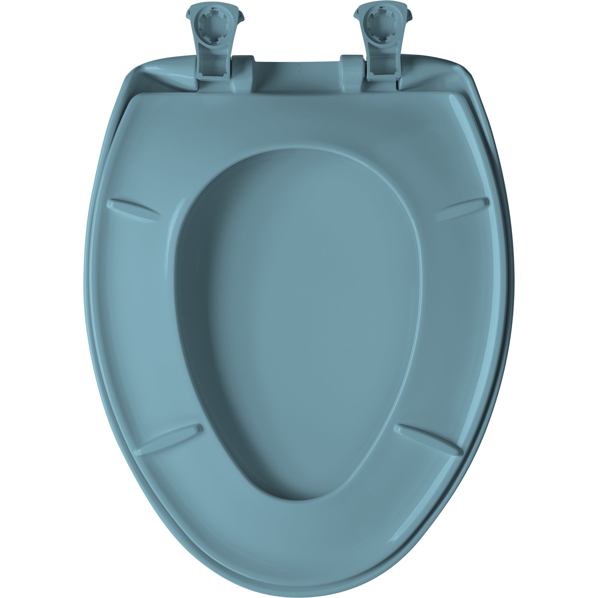 Bemis 1200SLOWT Classic Colors® Elongated Plastic Toilet Seat Featuring Stay·Tite® Seat Fastening System™, Whisper·Close®, and Easy·Clean® - Regency Blue