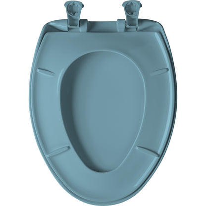 Bemis 1200SLOWT Classic Colors® Elongated Plastic Toilet Seat Featuring Stay·Tite® Seat Fastening System™, Whisper·Close®, and Easy·Clean® - Regency Blue
