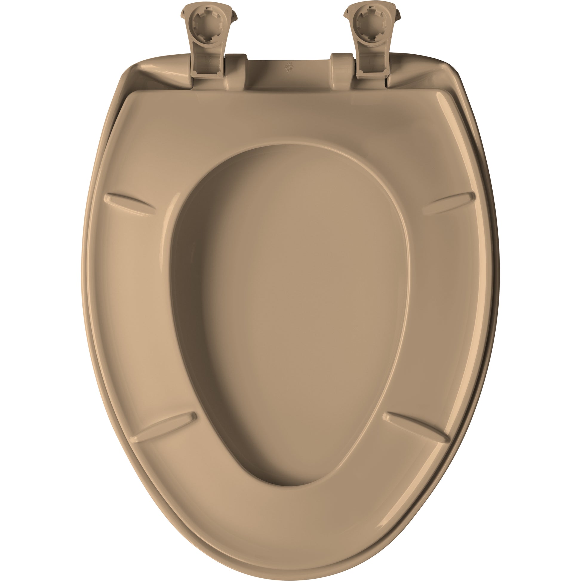 Bemis 1200SLOWT Classic Colors® Elongated Plastic Toilet Seat Featuring Stay·Tite® Seat Fastening System™, Whisper·Close®, and Easy·Clean® - Sand