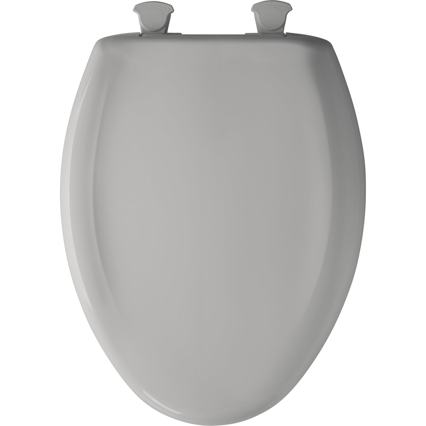 Bemis 1200SLOWT Classic Colors® Elongated Plastic Toilet Seat Featuring Stay·Tite® Seat Fastening System™, Whisper·Close®, and Easy·Clean® - Silver