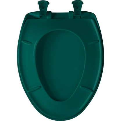 Bemis 1200SLOWT Classic Colors® Elongated Plastic Toilet Seat Featuring Stay·Tite® Seat Fastening System™, Whisper·Close®, and Easy·Clean® - Teal