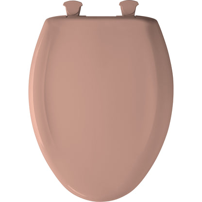 Bemis 1200SLOWT Classic Colors® Elongated Plastic Toilet Seat Featuring Stay·Tite® Seat Fastening System™, Whisper·Close®, and Easy·Clean® - Wild Rose