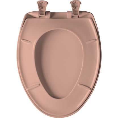 Bemis 1200SLOWT Classic Colors® Elongated Plastic Toilet Seat Featuring Stay·Tite® Seat Fastening System™, Whisper·Close®, and Easy·Clean® - Wild Rose
