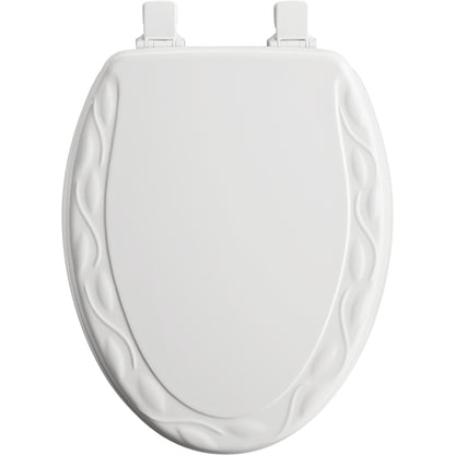 Bemis 134ECA Mayfair by Bemis Ivy™ Elongated Enameled Wood Ivy Design Toilet Seat in White with Stay·Tite® Seat Fastening System™ and Easy·Clean® - White
