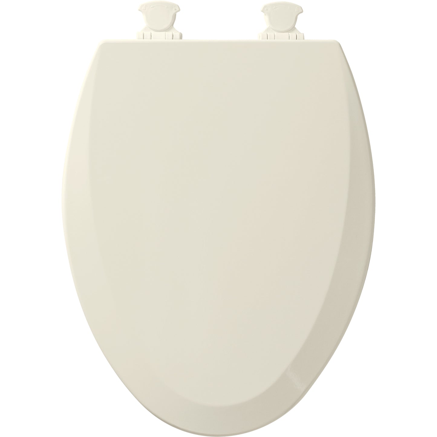 Bemis 1500EC Elongated Enameled Wood Closed Front with Cover Featuring Easy·Clean® Hinges - Biscuit