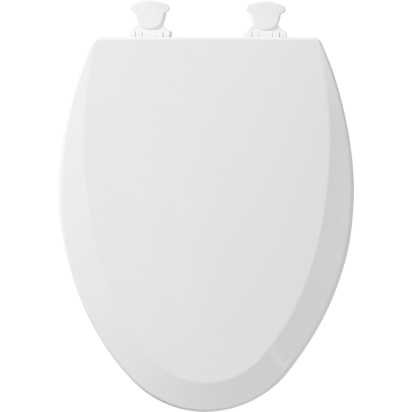 Bemis 1500EC Elongated Enameled Wood Closed Front with Cover Featuring Easy·Clean® Hinges - Cotton White