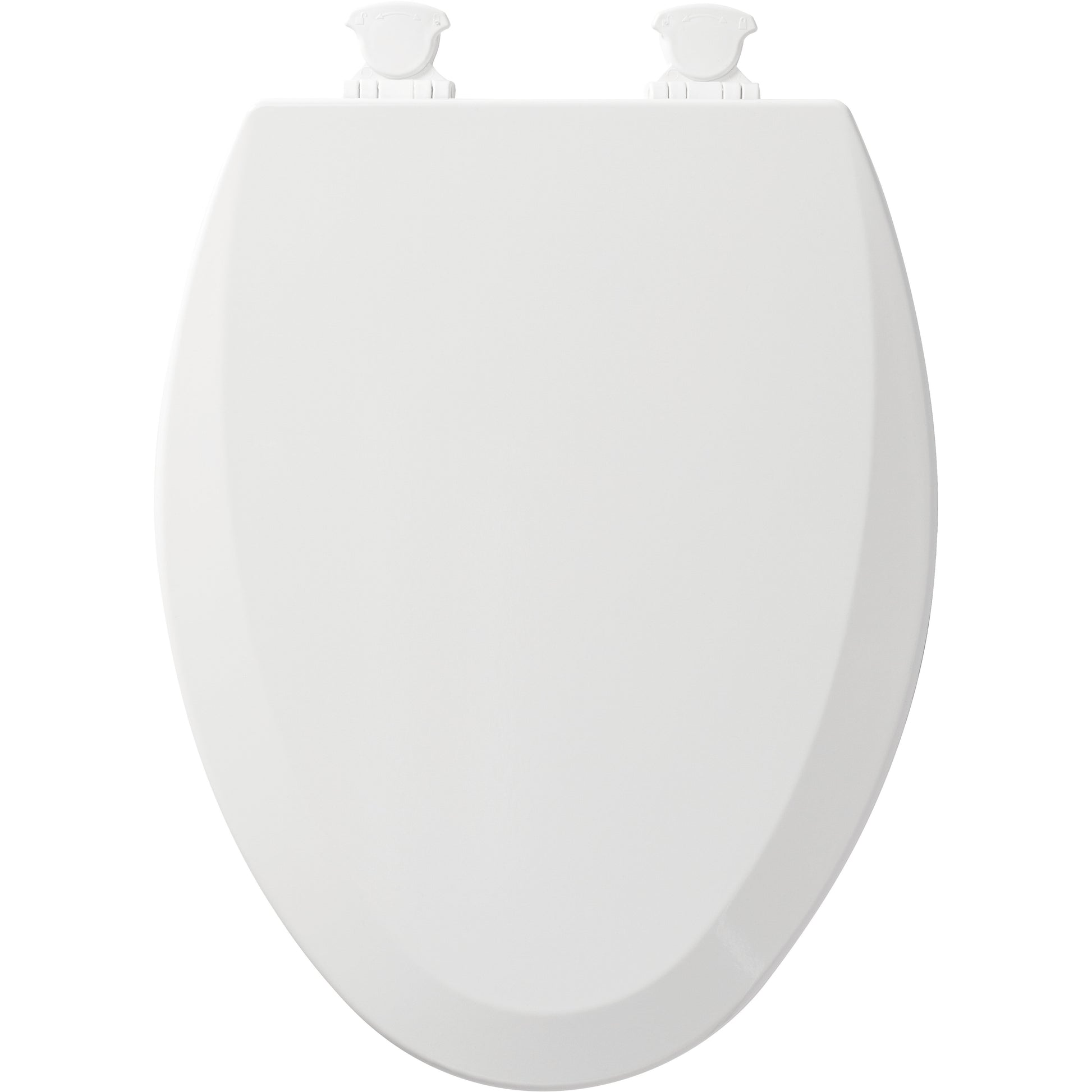 Bemis 1500EC Elongated Enameled Wood Closed Front with Cover Featuring Easy·Clean® Hinges - Cotton White