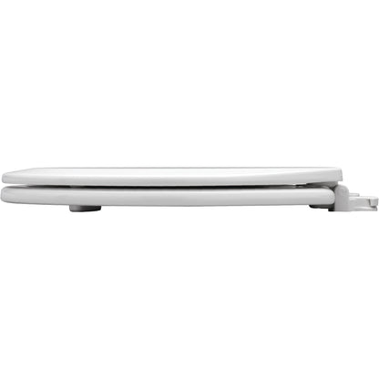 Bemis 1500EC Elongated Enameled Wood Closed Front with Cover Featuring Easy·Clean® Hinges - Cotton White
