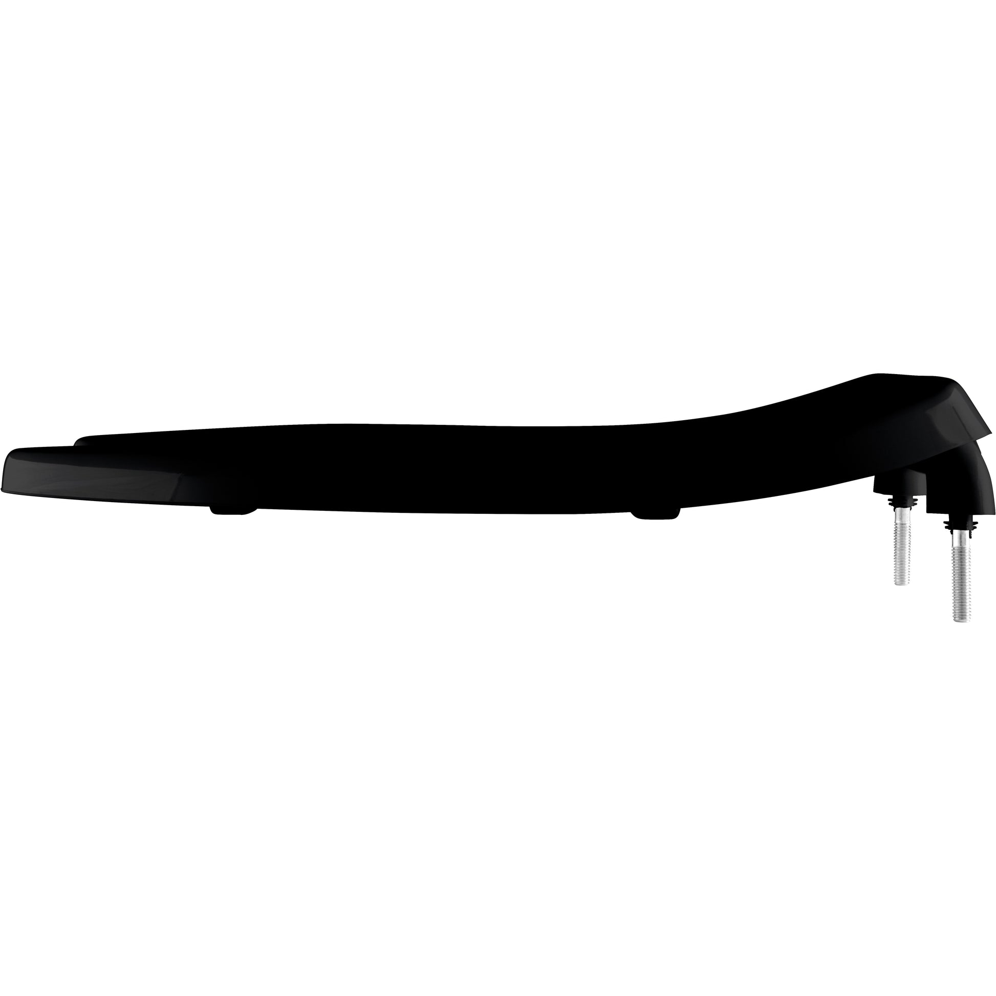 Bemis 1655SSCT Elongated Plastic Open Front Less Cover Toilet Seat Featuring Stay·Tite® Commercial Fastening System™ with Self-Sustaining Hinge - Black