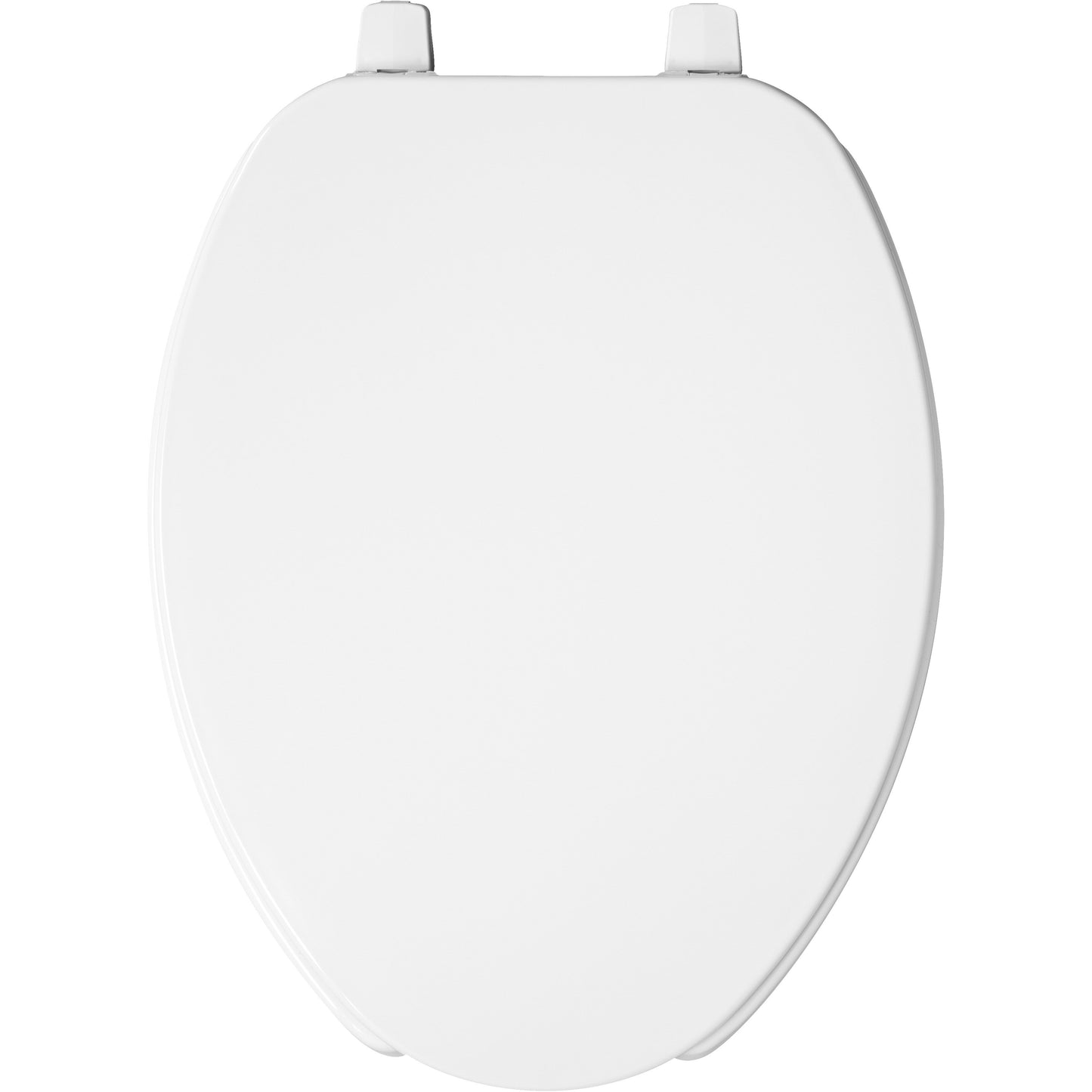 Bemis 175 Elongated Plastic Open Front with Cover Toilet Seat with Top·Tite® Hinges - White