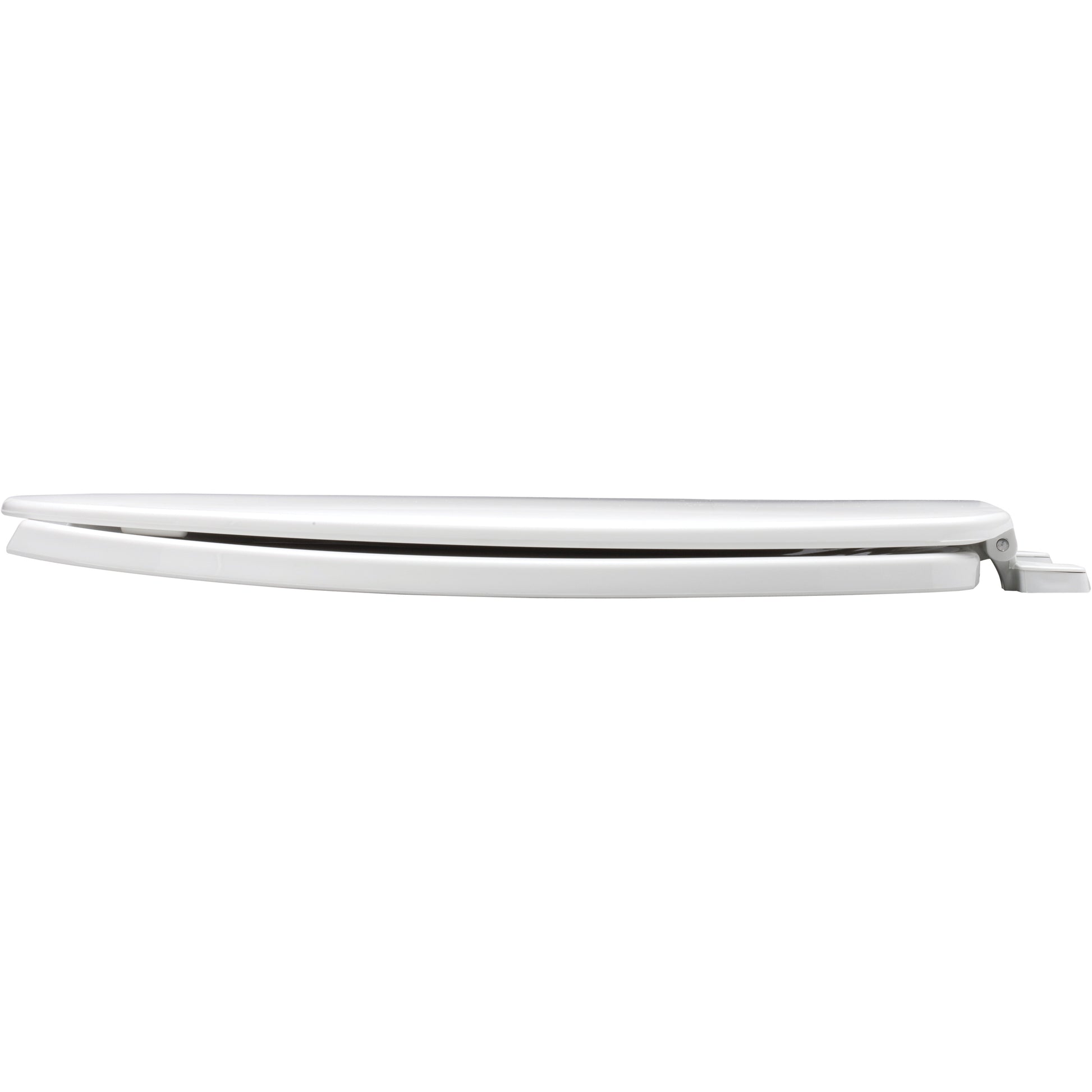 Bemis 175 Elongated Plastic Open Front with Cover Toilet Seat with Top·Tite® Hinges - White