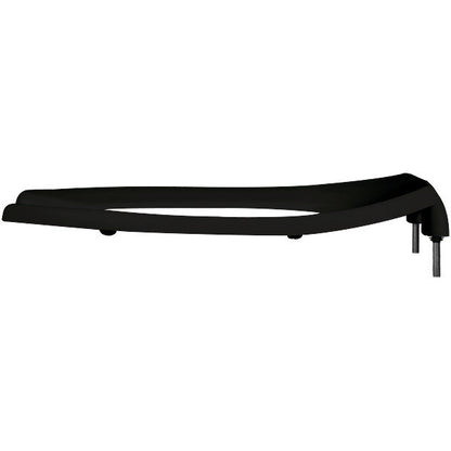 Bemis 1955CT Elongated Open Front Less Cover Commercial Plastic Toilet Seat Featuring Stay·Tite® Commercial Fastening System™ Check Hinge - Black