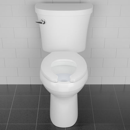 Bemis 1955SSCT Elongated Open Front Less Cover Commercial Plastic Toilet Seat in White with Stay·Tite® Commercial Fastening System™ Self-Sustaining Check Hinge - White