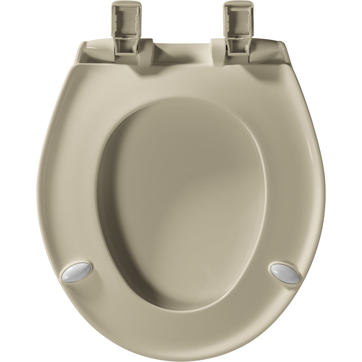 Bemis 200E4B Affinity® Round Plastic Toilet Seat Featuring Stay·Tite® Seat Fastening System™, Whisper·Close®, Easy·Clean®, Precision·Fit® and Super·Grip® Bumpers - Bone