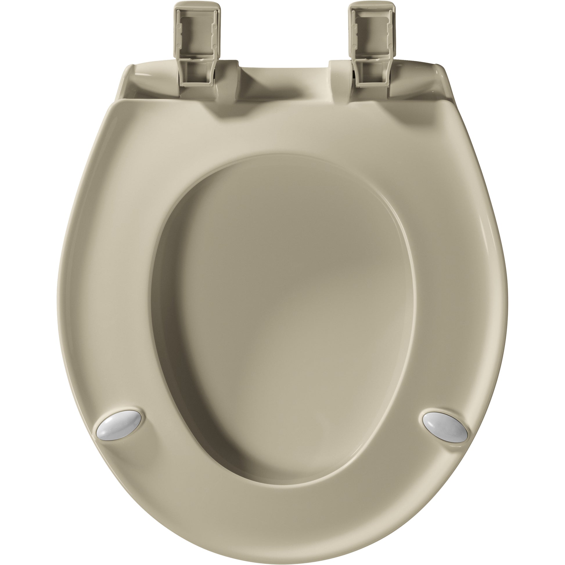Bemis 200E4B Affinity® Round Plastic Toilet Seat Featuring Stay·Tite® Seat Fastening System™, Whisper·Close®, Easy·Clean®, Precision·Fit® and Super·Grip® Bumpers - Bone