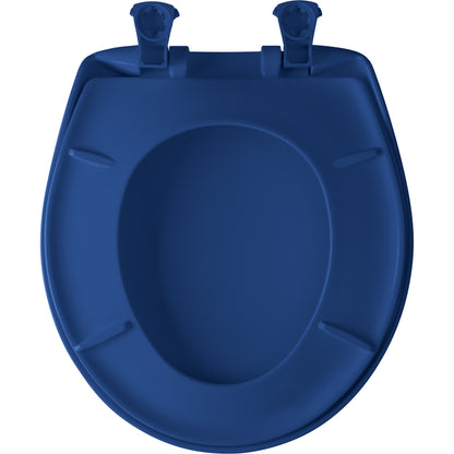 Bemis 200SLOWT Classic Colors® Round Plastic Toilet Seat Featuring Stay·Tite® Seat Fastening System™, Whisper·Close®, and Easy·Clean® - Colonial Blue