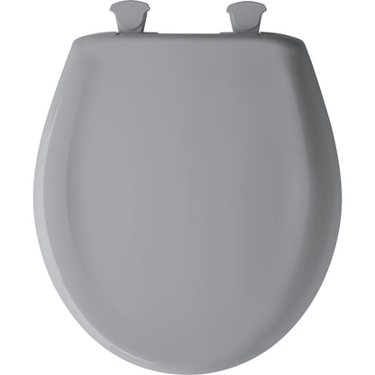 Bemis 200SLOWT Classic Colors® Round Plastic Toilet Seat Featuring Stay·Tite® Seat Fastening System™, Whisper·Close®, and Easy·Clean® - Country Grey