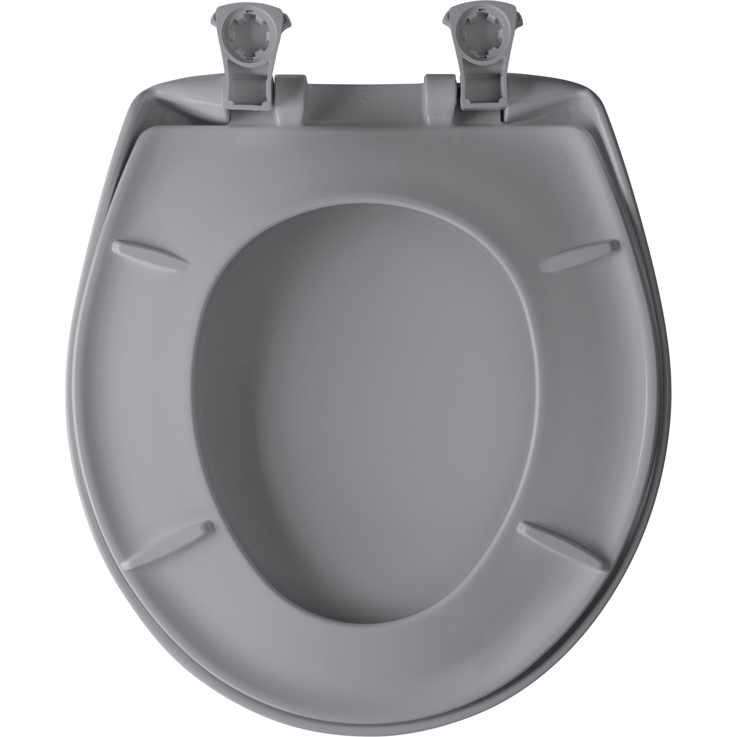 Bemis 200SLOWT Classic Colors® Round Plastic Toilet Seat Featuring Stay·Tite® Seat Fastening System™, Whisper·Close®, and Easy·Clean® - Country Grey