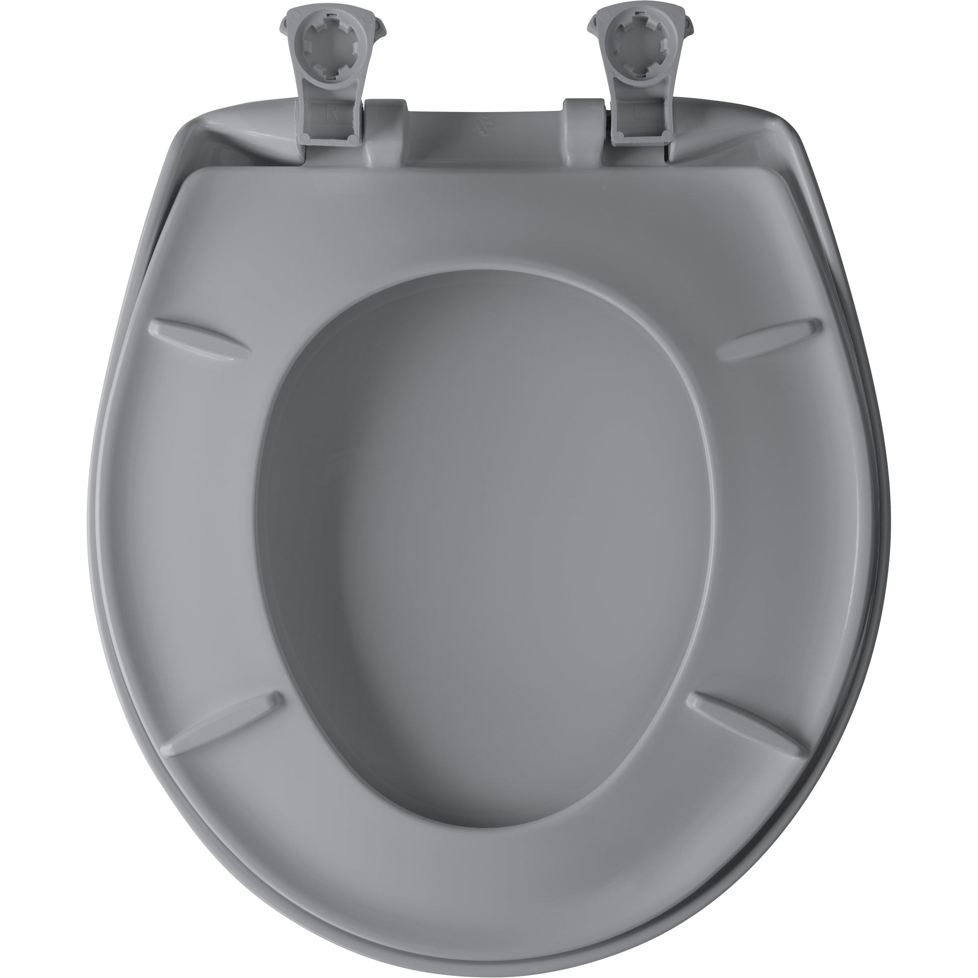 Bemis 200SLOWT Classic Colors® Round Plastic Toilet Seat Featuring Stay·Tite® Seat Fastening System™, Whisper·Close®, and Easy·Clean® - Country Grey