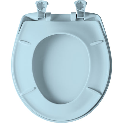 Bemis 200SLOWT Classic Colors® Round Plastic Toilet Seat Featuring Stay·Tite® Seat Fastening System™, Whisper·Close®, and Easy·Clean® - Dresden Blue