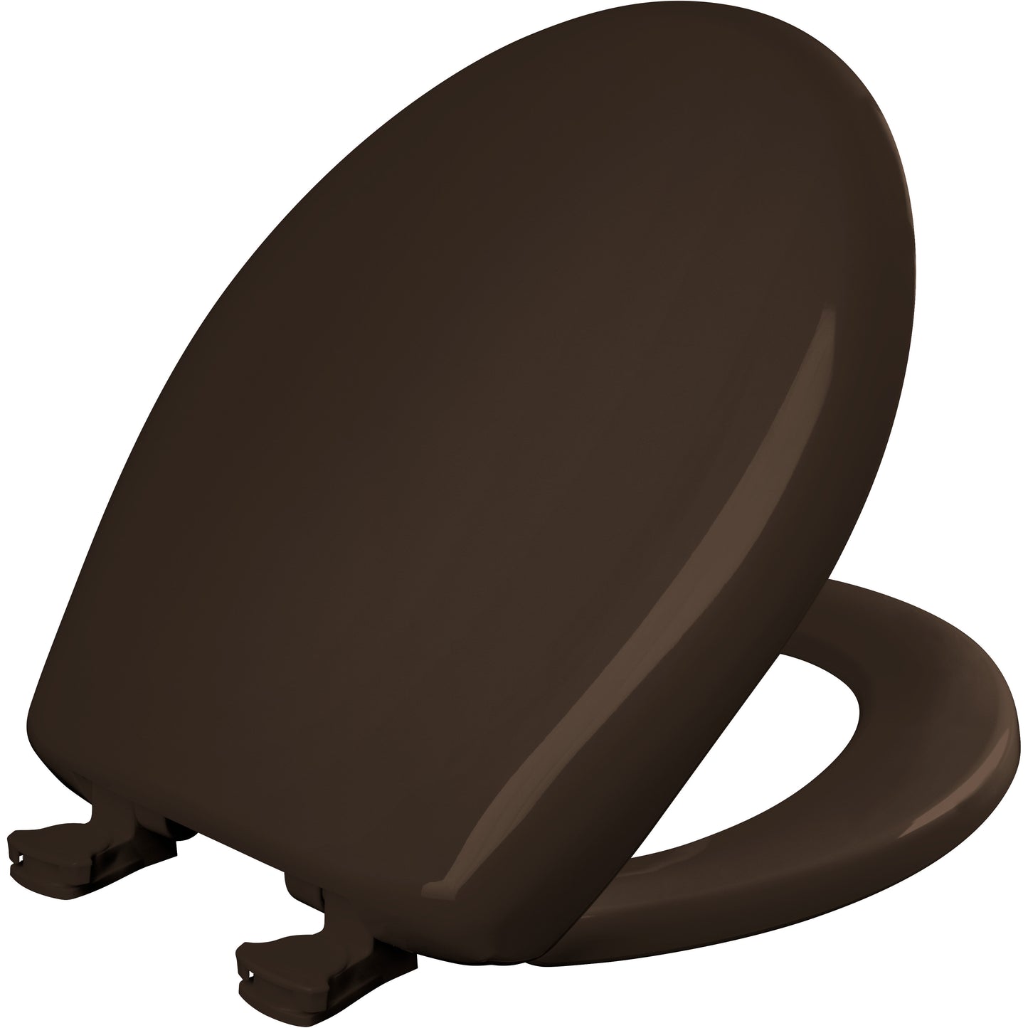Bemis 200SLOWT Classic Colors® Round Plastic Toilet Seat Featuring Stay·Tite® Seat Fastening System™, Whisper·Close®, and Easy·Clean® - Espresso Brown