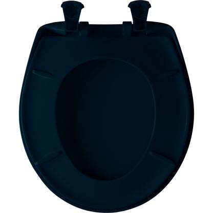 Bemis 200SLOWT Classic Colors® Round Plastic Toilet Seat Featuring Stay·Tite® Seat Fastening System™, Whisper·Close®, and Easy·Clean® - Navy