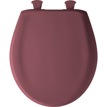 Bemis 200SLOWT Classic Colors® Round Plastic Toilet Seat Featuring Stay·Tite® Seat Fastening System™, Whisper·Close®, and Easy·Clean® - Raspberry
