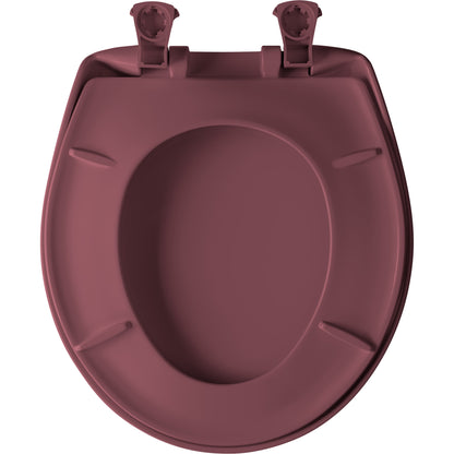 Bemis 200SLOWT Classic Colors® Round Plastic Toilet Seat Featuring Stay·Tite® Seat Fastening System™, Whisper·Close®, and Easy·Clean® - Raspberry