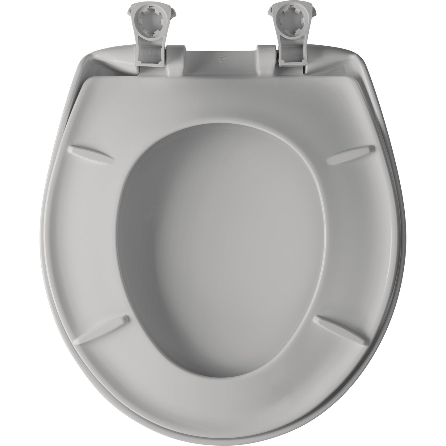 Bemis 200SLOWT Classic Colors® Round Plastic Toilet Seat Featuring Stay·Tite® Seat Fastening System™, Whisper·Close®, and Easy·Clean® - Silver