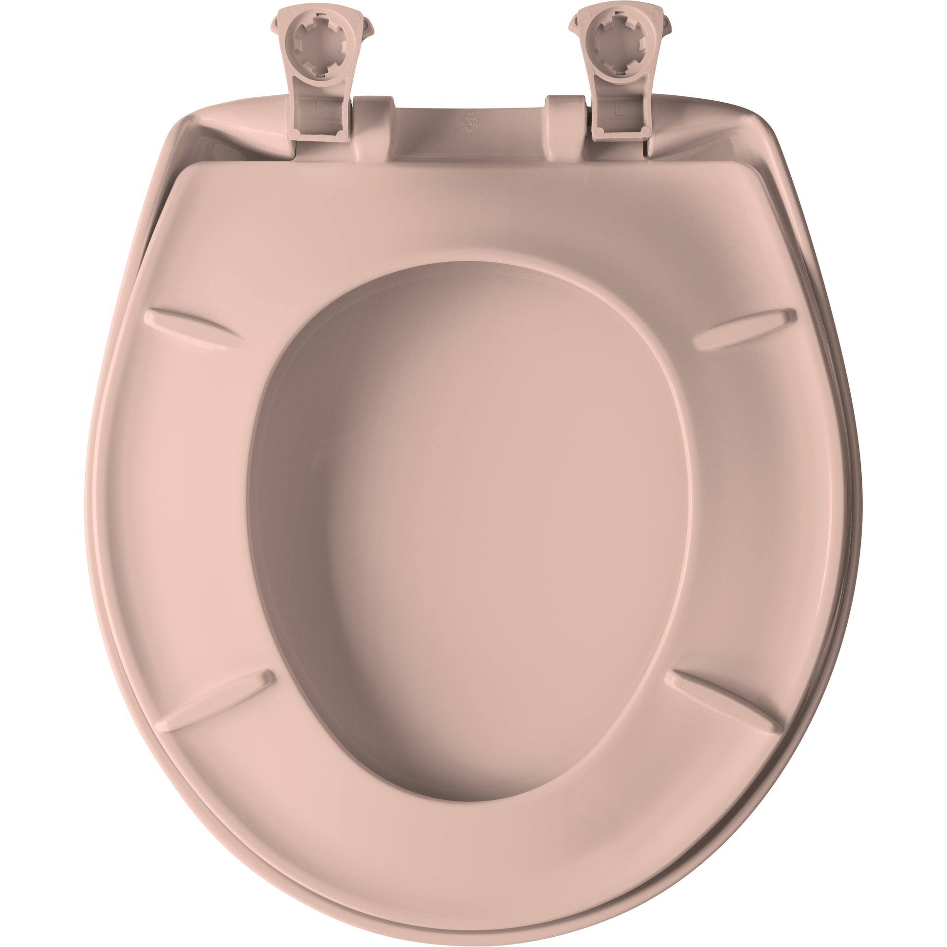 Bemis 200SLOWT Classic Colors® Round Plastic Toilet Seat Featuring Stay·Tite® Seat Fastening System™, Whisper·Close®, and Easy·Clean® - Venetian Pink