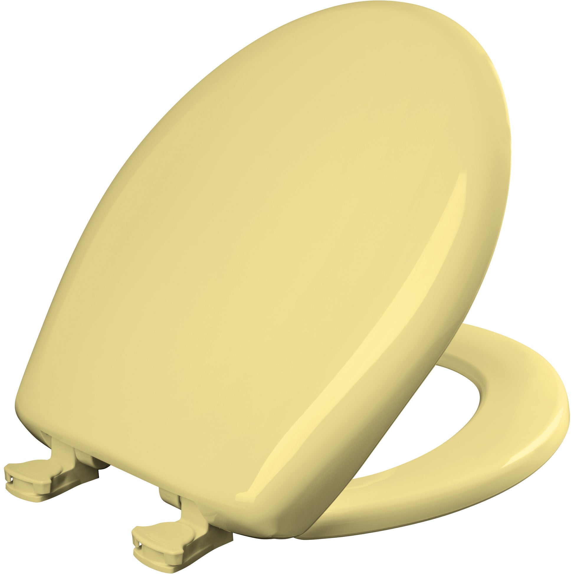 Bemis 200SLOWT Classic Colors® Round Plastic Toilet Seat Featuring Stay·Tite® Seat Fastening System™, Whisper·Close®, and Easy·Clean® - Yellow