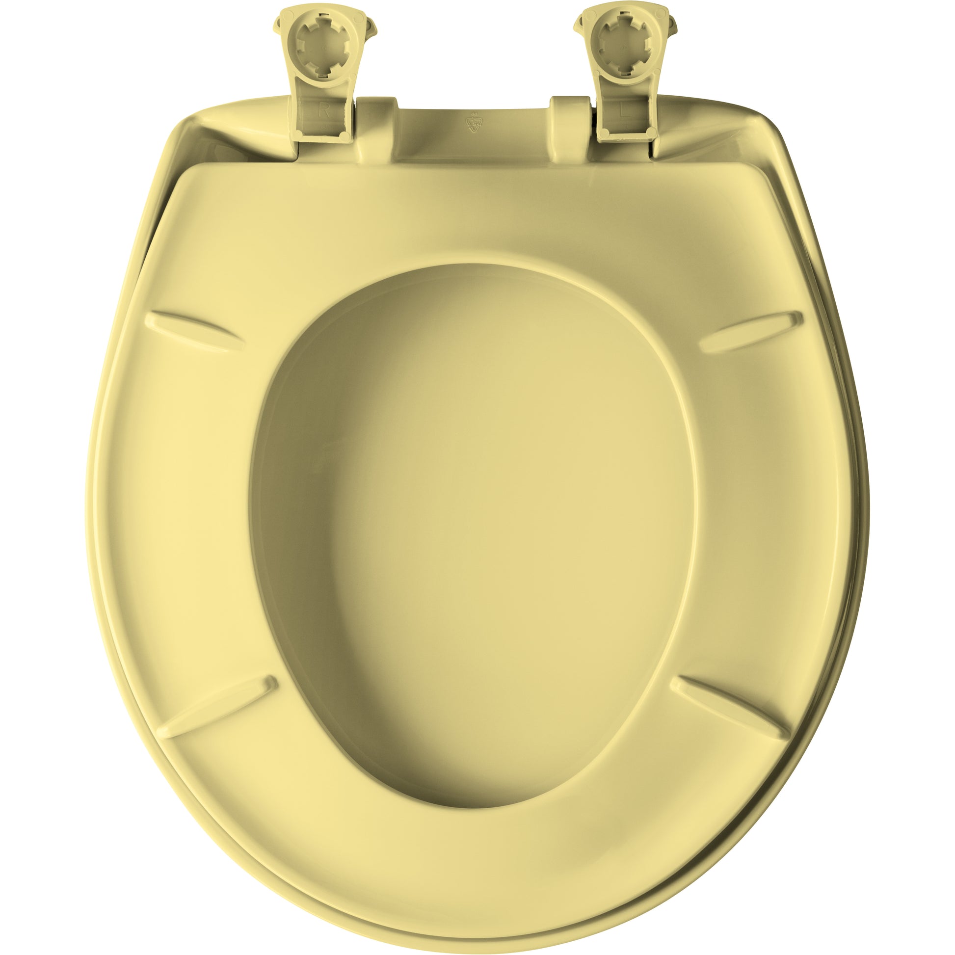 Bemis 200SLOWT Classic Colors® Round Plastic Toilet Seat Featuring Stay·Tite® Seat Fastening System™, Whisper·Close®, and Easy·Clean® - Yellow
