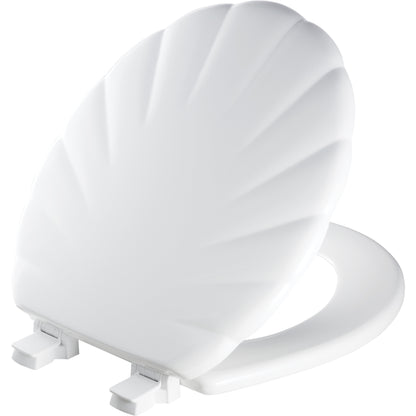 Bemis 22ECA Mayfair by Bemis Shell™ Round Enameled Wood Toilet Seat Featuring Stay·Tite® Seat Fastening System™ and Easy·Clean® - White