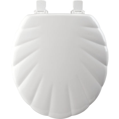 Bemis 22ECA Mayfair by Bemis Shell™ Round Enameled Wood Toilet Seat Featuring Stay·Tite® Seat Fastening System™ and Easy·Clean® - White