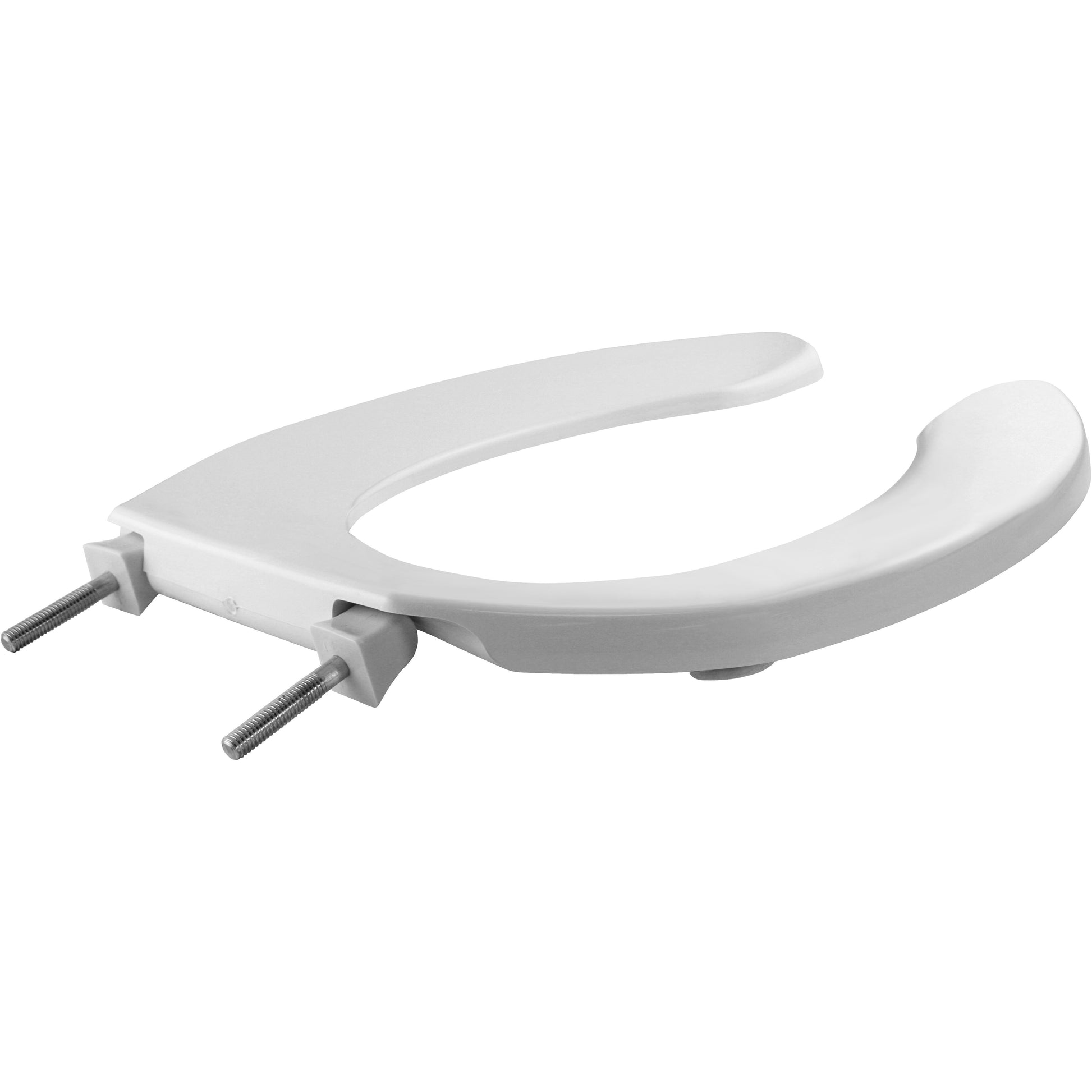 Bemis 255 Church Elongated Plastic Toilet Seat in White with Check Hinges - White