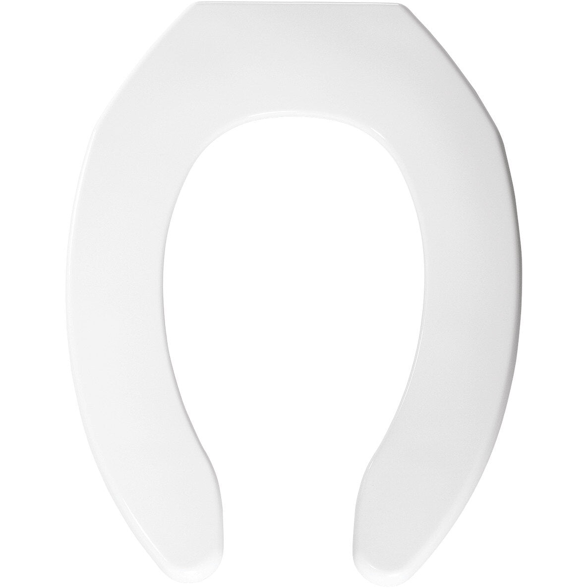Bemis 255SSC Church Elongated Plastic Toilet Seat in White with Self-Sustaining Check Hinges - White