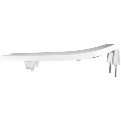 Bemis 2L2155T Elongated Open Front Less Cover Medic-Aid® 2" Lift Plastic Toilet Seat in White with Stay·Tite® Commercial Seat Fastening System™, DuraGuard® and Super·Grip® Bumpers - White