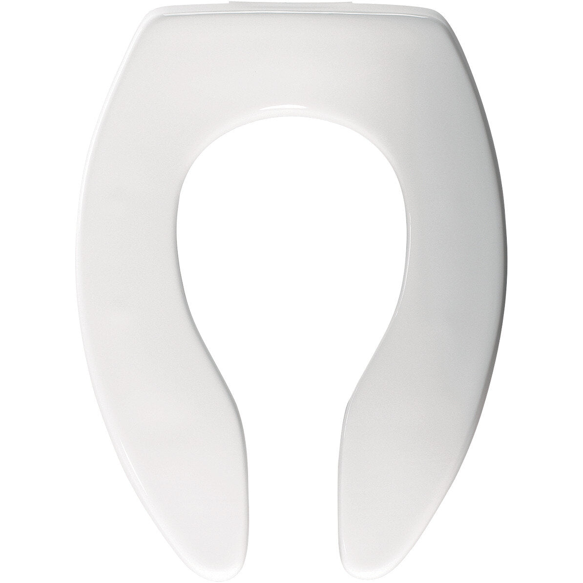 Bemis 3155CT Elongated Plastic Toilet Seat Featuring Stay·Tite® Commercial Fastening System™, DuraGuard® and Check Hinges - White