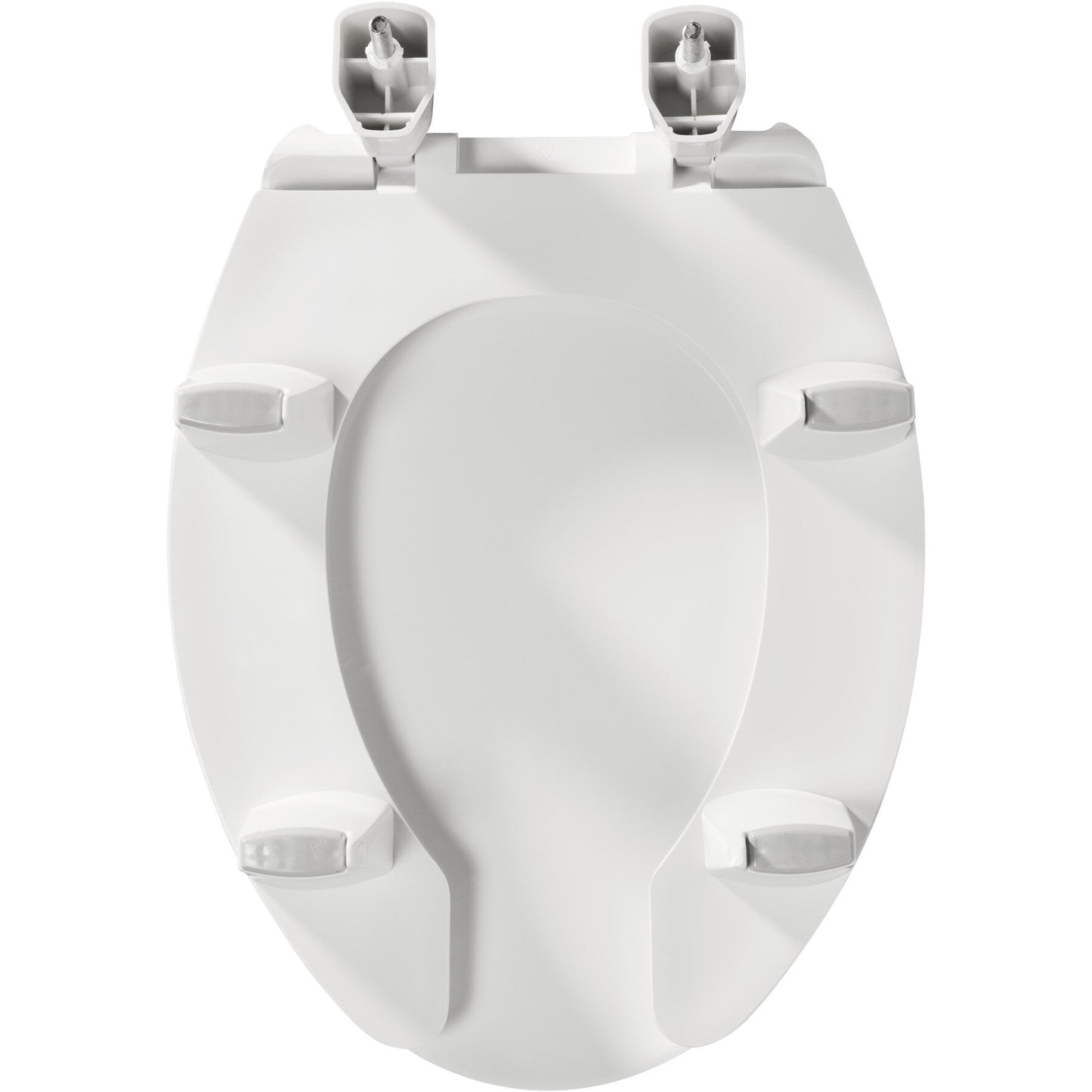 Bemis 3L2150T Elongated Open Front With Cover Medic-Aid® Plastic Toilet Seat in White Featuring Stay·Tite® Commercial Seat Fastening System™, DuraGuard®, Super·Grip® Bumpers and 3-inch Lifts - White