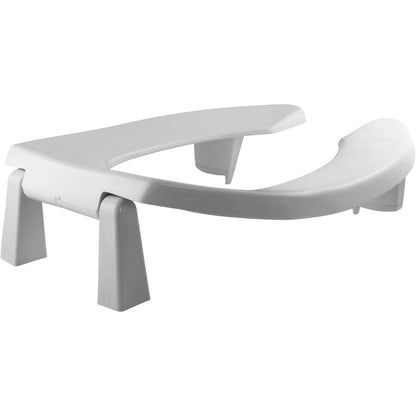 Bemis 3L2155T Elongated Open Front Less Cover Medic-Aid® 3" Lift Plastic Toilet Seat in White with Stay·Tite® Commercial Fastening System™, DuraGuard®, and Super·Grip® Bumpers - White