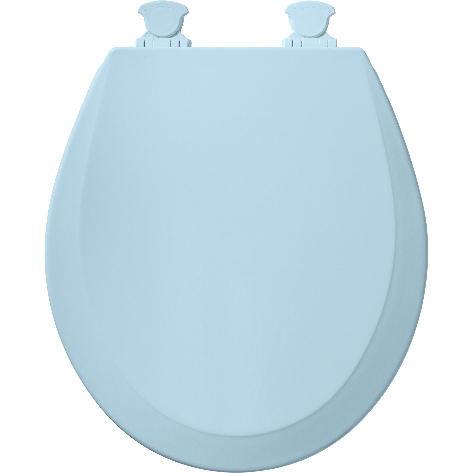 Bemis 500EC Round Enameled Wood Closed Front with Cover Featuring Easy·Clean® Hinges - Dresden Blue