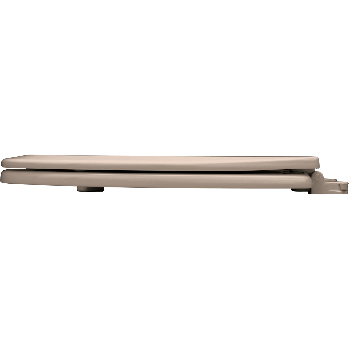 Bemis 500EC Round Enameled Wood Closed Front with Cover Featuring Easy·Clean® Hinges - Fawn Beige