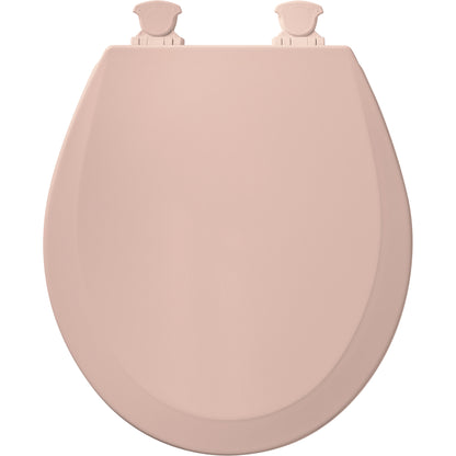 Bemis 500EC Round Enameled Wood Closed Front with Cover Featuring Easy·Clean® Hinges - Venetian Pink