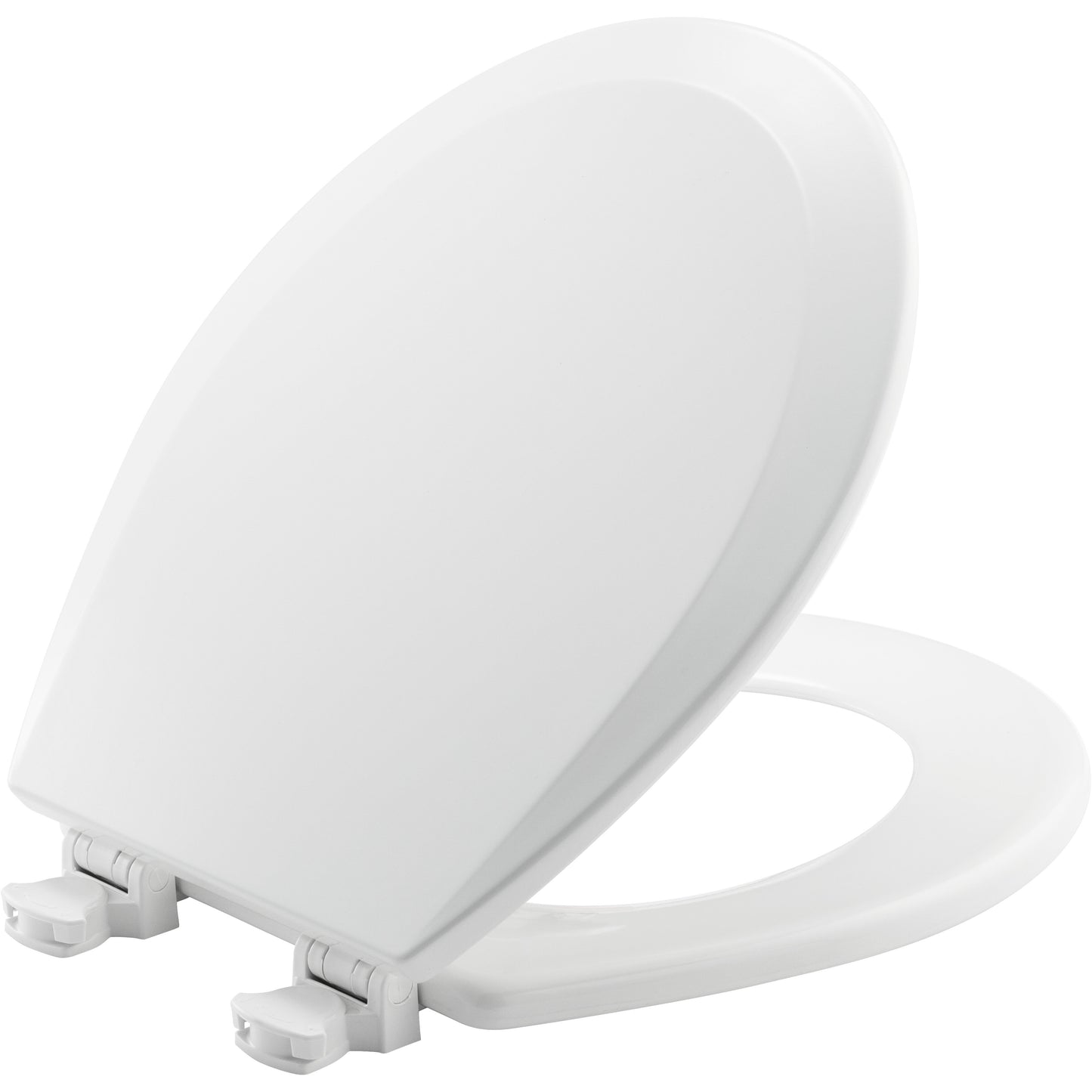 Bemis 500EC Round Enameled Wood Closed Front with Cover Featuring Easy·Clean® Hinges - White